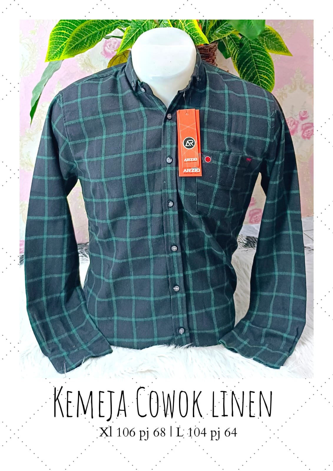 Kemeja linen pria
